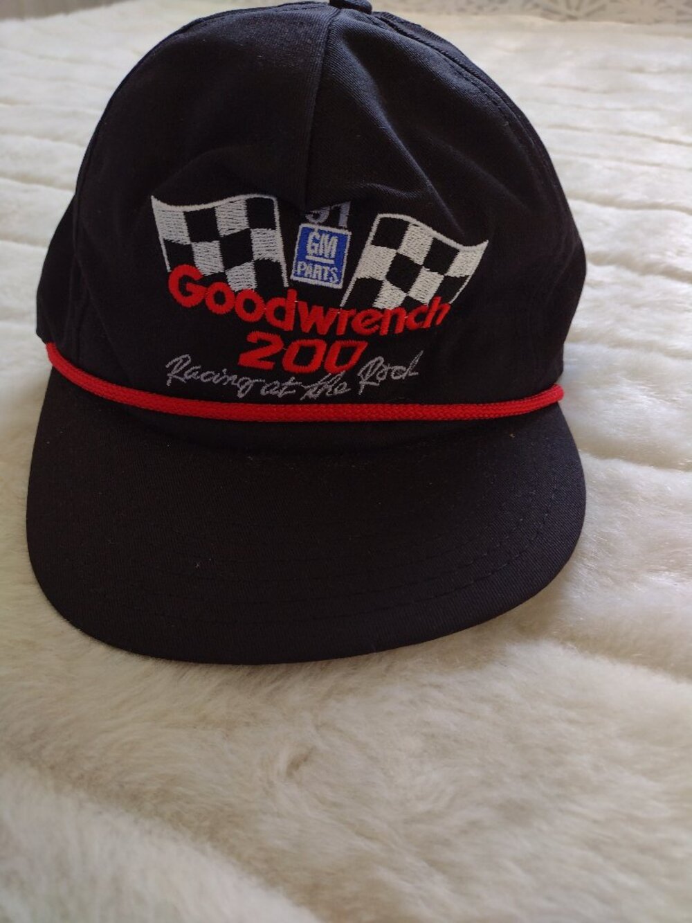 Vintage Sports Image Goodwrench 200 Racing At The Rock Hat Snapback Black